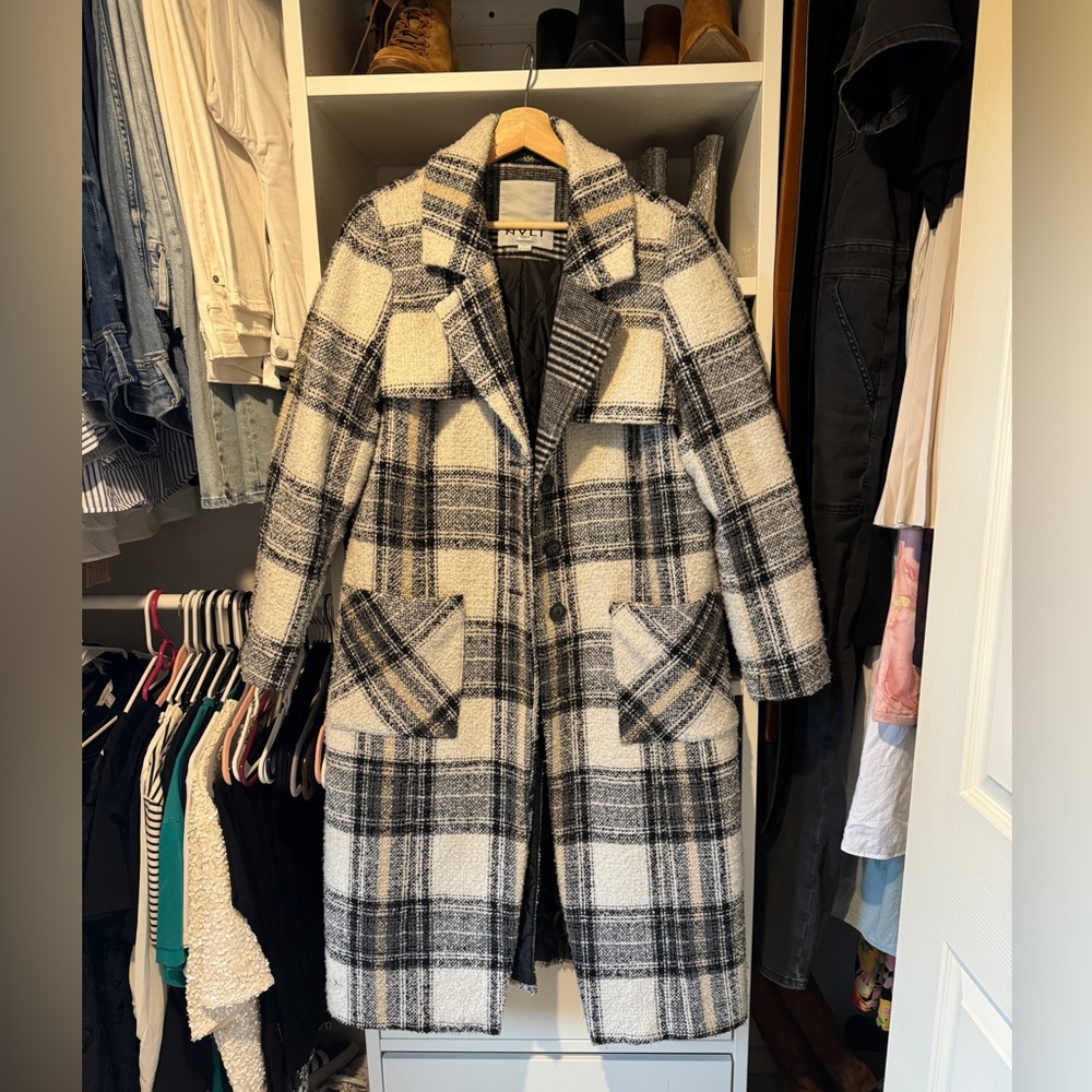 NVLT Plaid Boucle coat, size L